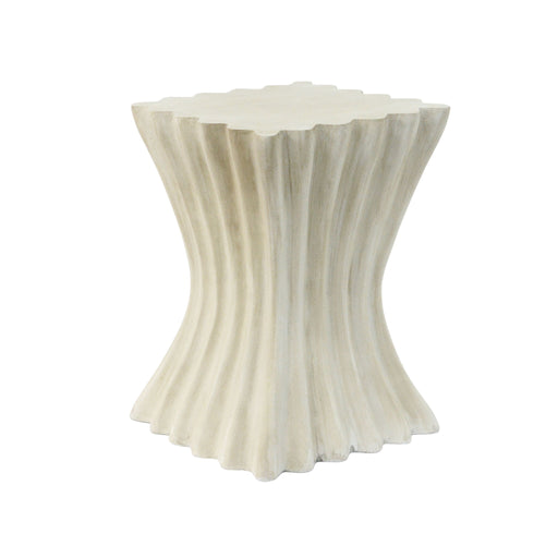 Mgo Archaistic Wavy Side Table - Antique Sandstone - R&R Furniture Gallery (Fountain Valley, CA)