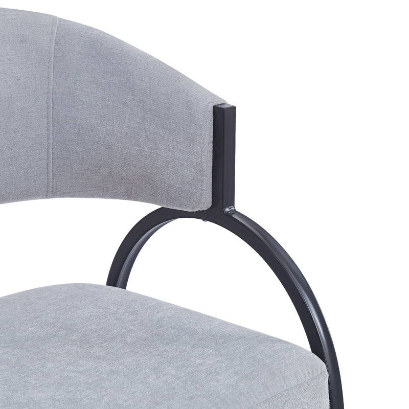 Contemporary Upholstered Dining Chairs With Metal Legs (Set of 2) - R&R Furniture Gallery (Fountain Valley, CA)