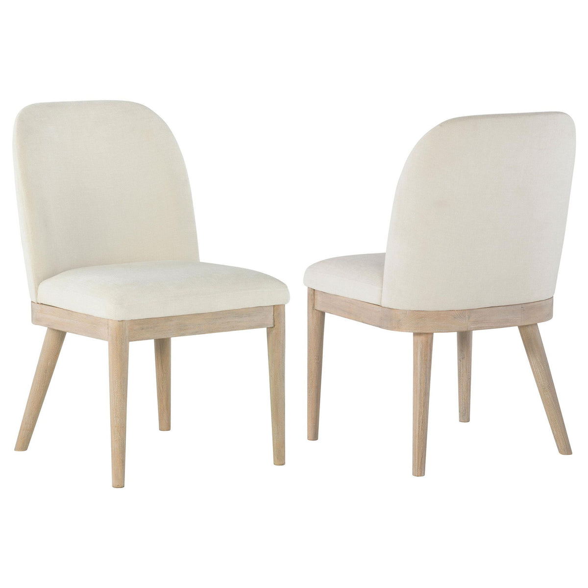 Solano Upholstered Dining Side Chair Beige (Set of 2)
