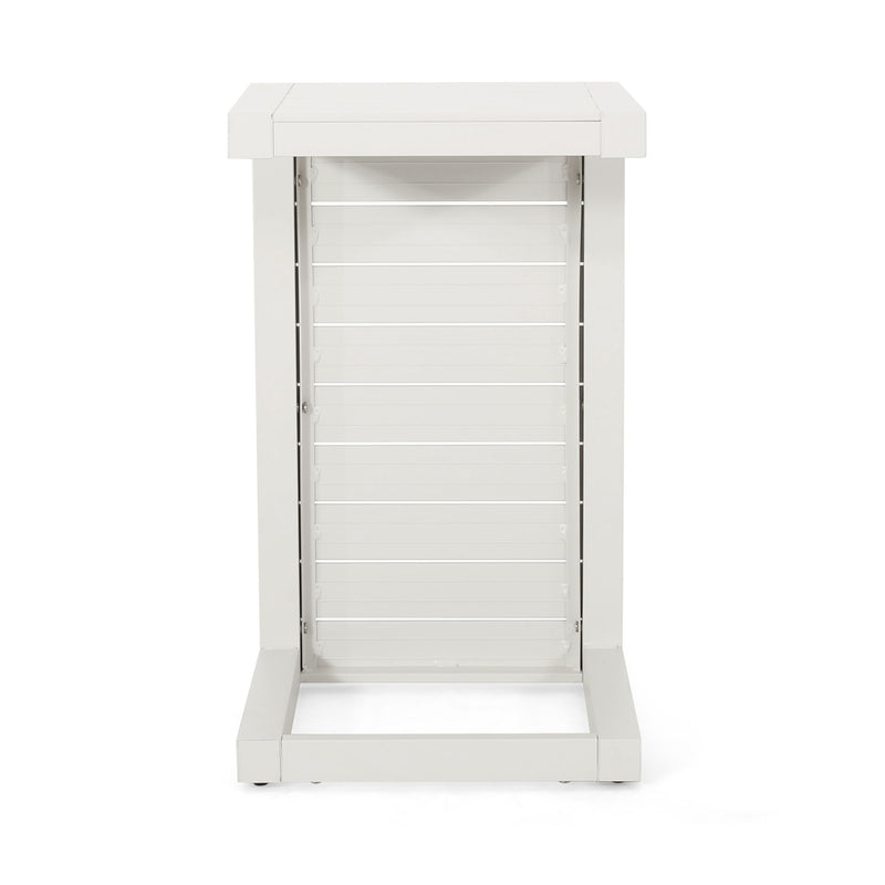 Aluminum Outdoor C - Shaped Side Table For Patio - R&R Furniture Gallery (Fountain Valley, CA)