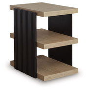 Rylandyn - Rectangular End Table - Black / Light Brown - R&R Furniture Gallery (Fountain Valley, CA)