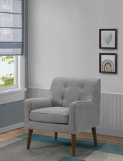 Ryder - Mid Century Modern Woven Fabric Tufted Armchair - R&R Furniture Gallery (Fountain Valley, CA)