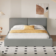 Upholstered Platform Bed, Grounded Bed With Solid Frame - R&R Furniture Gallery (Fountain Valley, CA)