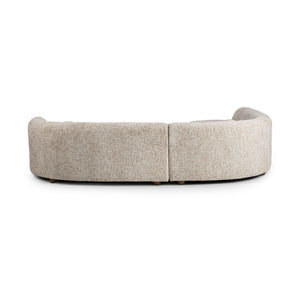 Classic Home Concord stationary sectional sofa with plush cushions and neutral fabric upholstery, shown in a modern living room setting.