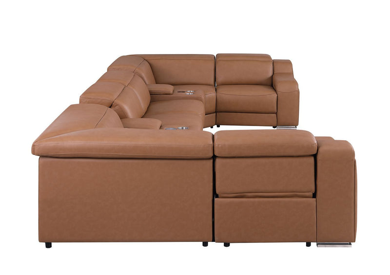 1116 - 8-Piece U-Shaped Sectional Sofa In With 4 Power Recliners & Power Headrest