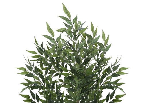 47" Tall, Artificial Plant, Acacia Tree, Indoor, Faux, Fake, Floor, Greenery, Potted, Silk, Decorative - Green / Black - R&R Furniture Gallery (Fountain Valley, CA)