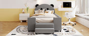 Upholstered Daybed With Bear Shaped Headboard, Hydraulic System And Breathable Fence - R&R Furniture Gallery (Fountain Valley, CA)