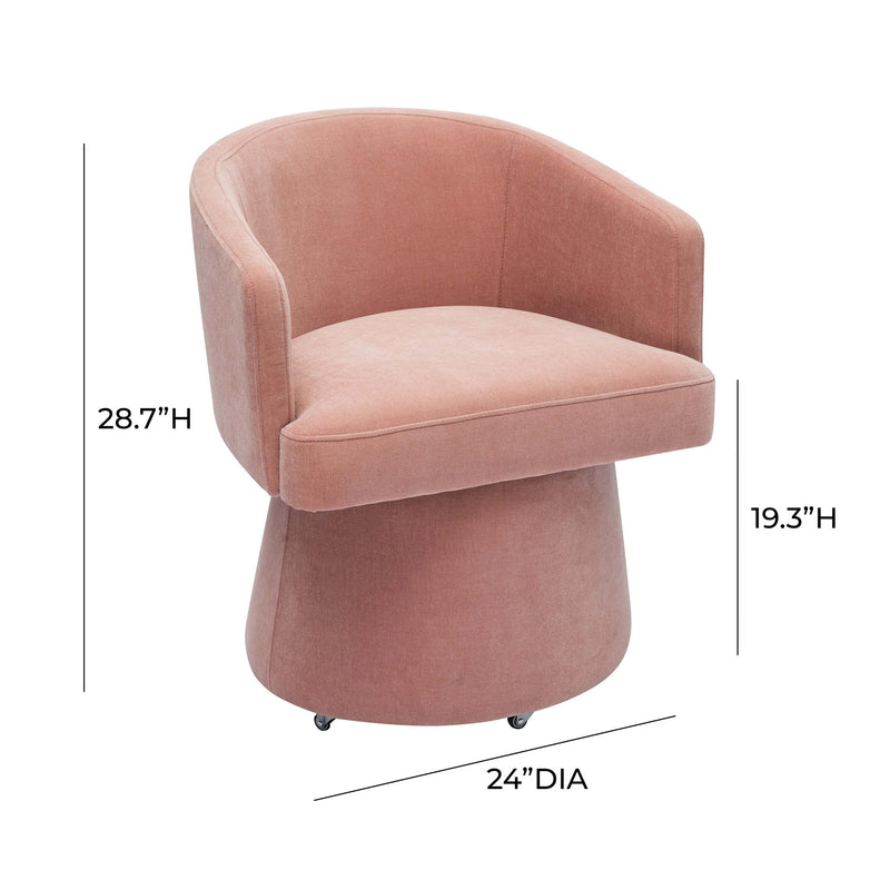 Kristen - Upcycled Chenille Rolling Desk Chair - R&R Furniture Gallery (Fountain Valley, CA)