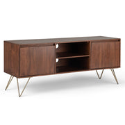 Hunter - TV Media Stand - Umber Brown Stain - R&R Furniture Gallery (Fountain Valley, CA)