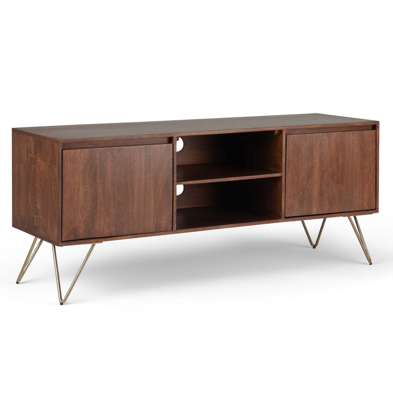 Hunter - TV Media Stand - Umber Brown Stain - R&R Furniture Gallery (Fountain Valley, CA)