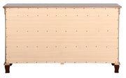 Glory Furniture Triton dresser in cappuccino finish, featuring modern design with multiple drawers for bedroom storage.