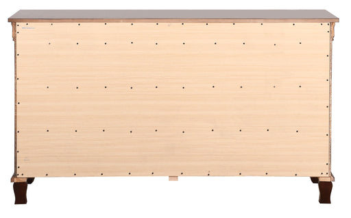 Glory Furniture Triton dresser in cappuccino finish, featuring modern design with multiple drawers for bedroom storage.