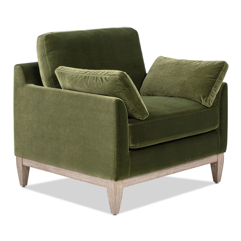 Pasadena - Wide Modern Farmhouse Accent Arm Chair - Olive Green - R&R Furniture Gallery (Fountain Valley, CA)