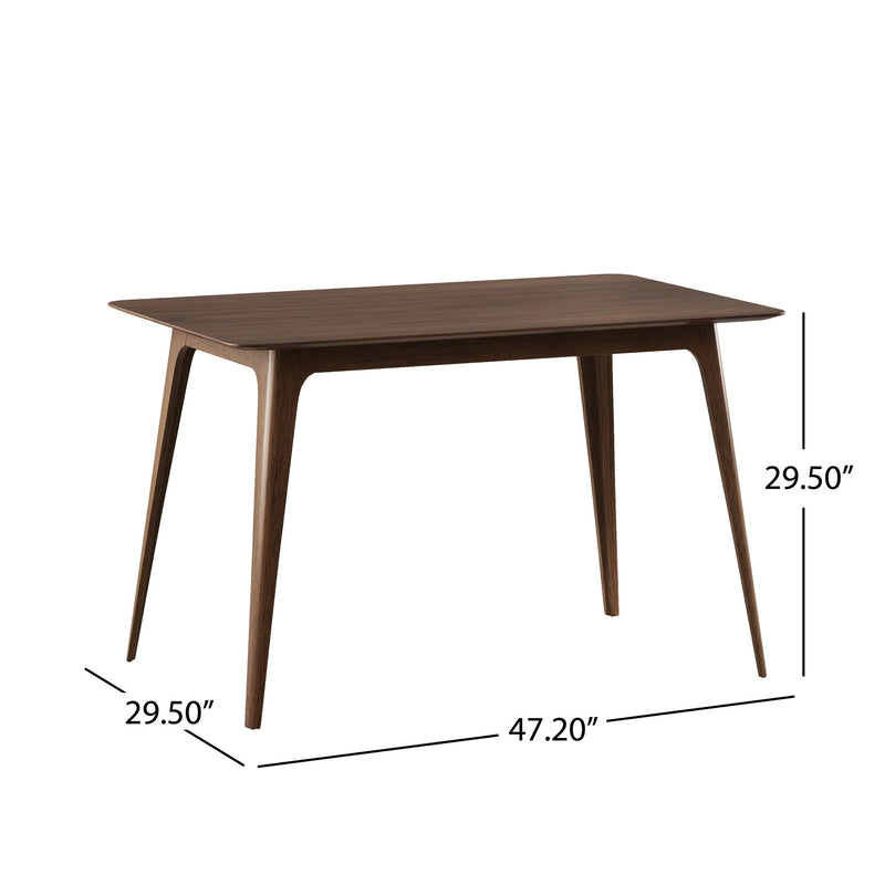 5 Piece Dining Set With 1 Table And 4 Upholstered Chairs - Brown / Walnut