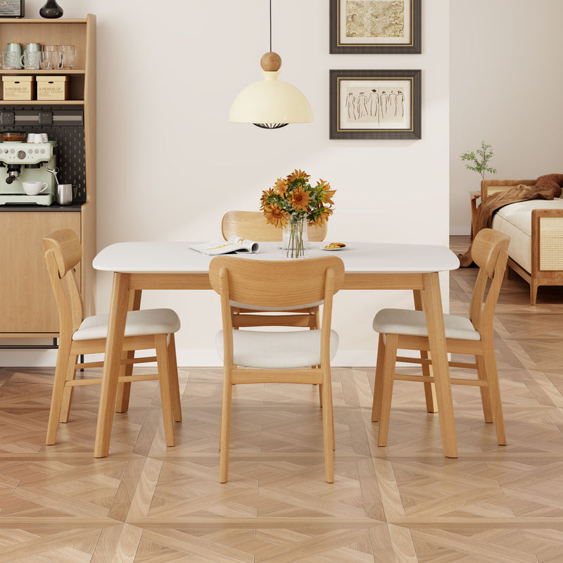 5 Piece Dining Set With Table And Upholstered Chairs - R&R Furniture Gallery (Fountain Valley, CA)