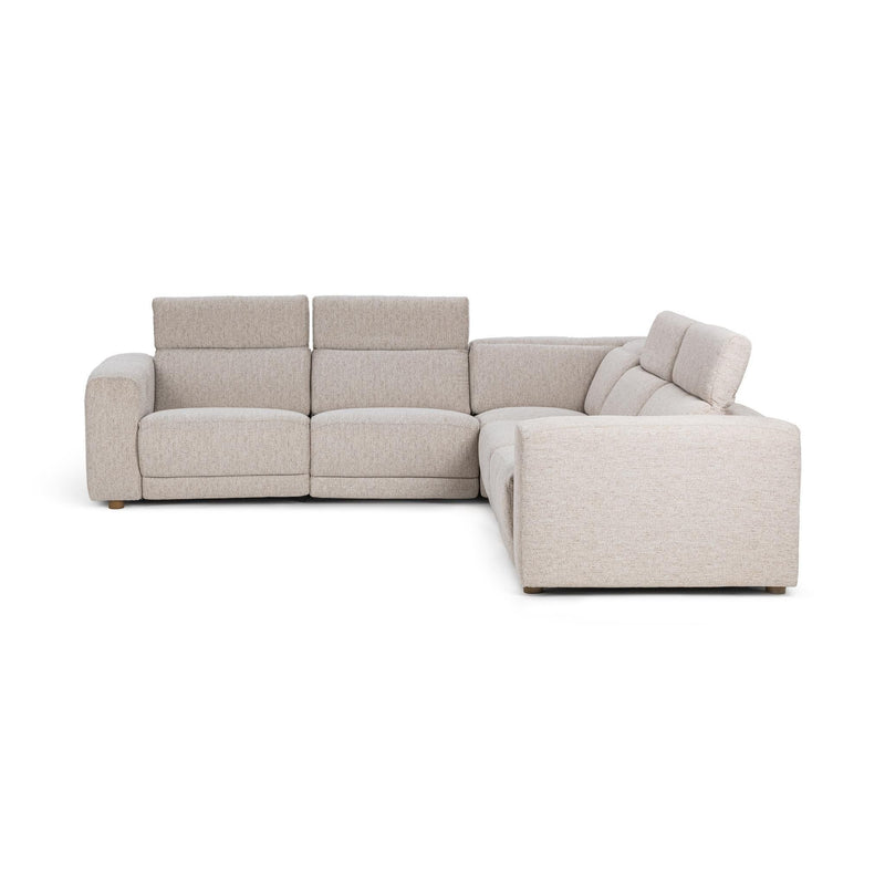 Classic Home Knoxville power recliner sectional with plush fabric and multiple reclining seats, perfect for comfortable living rooms.