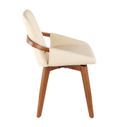 Lumi Source Cosmo mid-century side chair with a sleek wooden frame and upholstered seat, modern design for stylish living spaces.