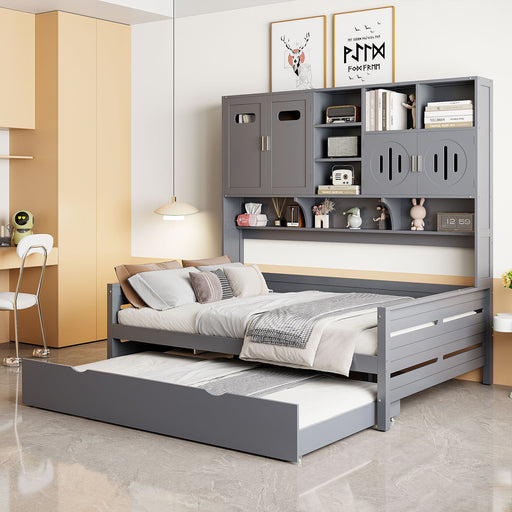 Daybed With All-In-One Cabinet And Shelf - R&R Furniture Gallery (Fountain Valley, CA)