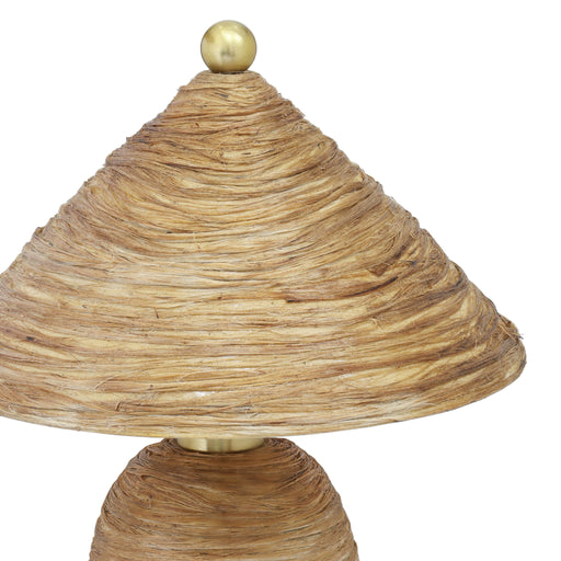 Coco - Coconut Fiber Pointed Table Lamp - Natural - R&R Furniture Gallery (Fountain Valley, CA)