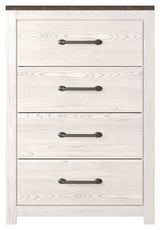 Gerridan - Four Drawer Chest - White / Gray - R&R Furniture Gallery (Fountain Valley, CA)