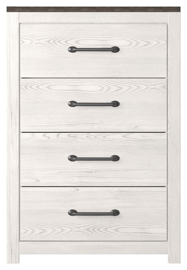 Gerridan - Four Drawer Chest - White / Gray