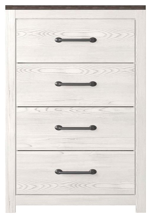 Gerridan - Four Drawer Chest - White / Gray - R&R Furniture Gallery (Fountain Valley, CA)