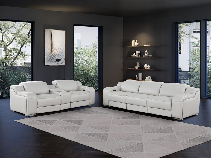 1116 - 6-Piece Modular Power Reclining Sofa And Console Loveseat Set In With 5 Power Recliners & Power Headrests - R&R Furniture Gallery (Fountain Valley, CA)