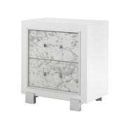 Skye - Marble Nightstand - White - R&R Furniture Gallery (Fountain Valley, CA)