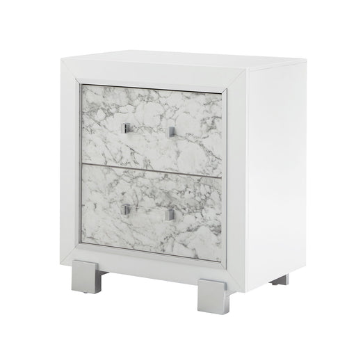 Skye - Marble Nightstand - White - R&R Furniture Gallery (Fountain Valley, CA)