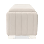 Signature Beds & Benches - Amaryllis Velvet Accent Bench - Taupe / Chrome - R&R Furniture Gallery (Fountain Valley, CA)