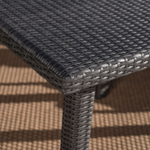 Outdoor Square Rattan Wicker Dining Table - Gray - R&R Furniture Gallery (Fountain Valley, CA)