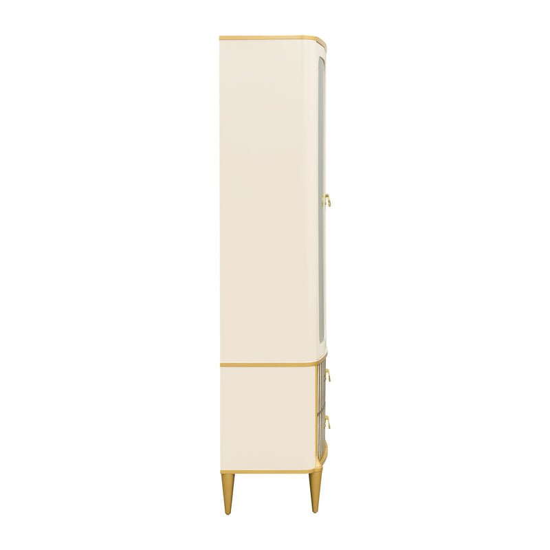 Scotts Square - Display Cabinet - Light Champagne - R&R Furniture Gallery (Fountain Valley, CA)