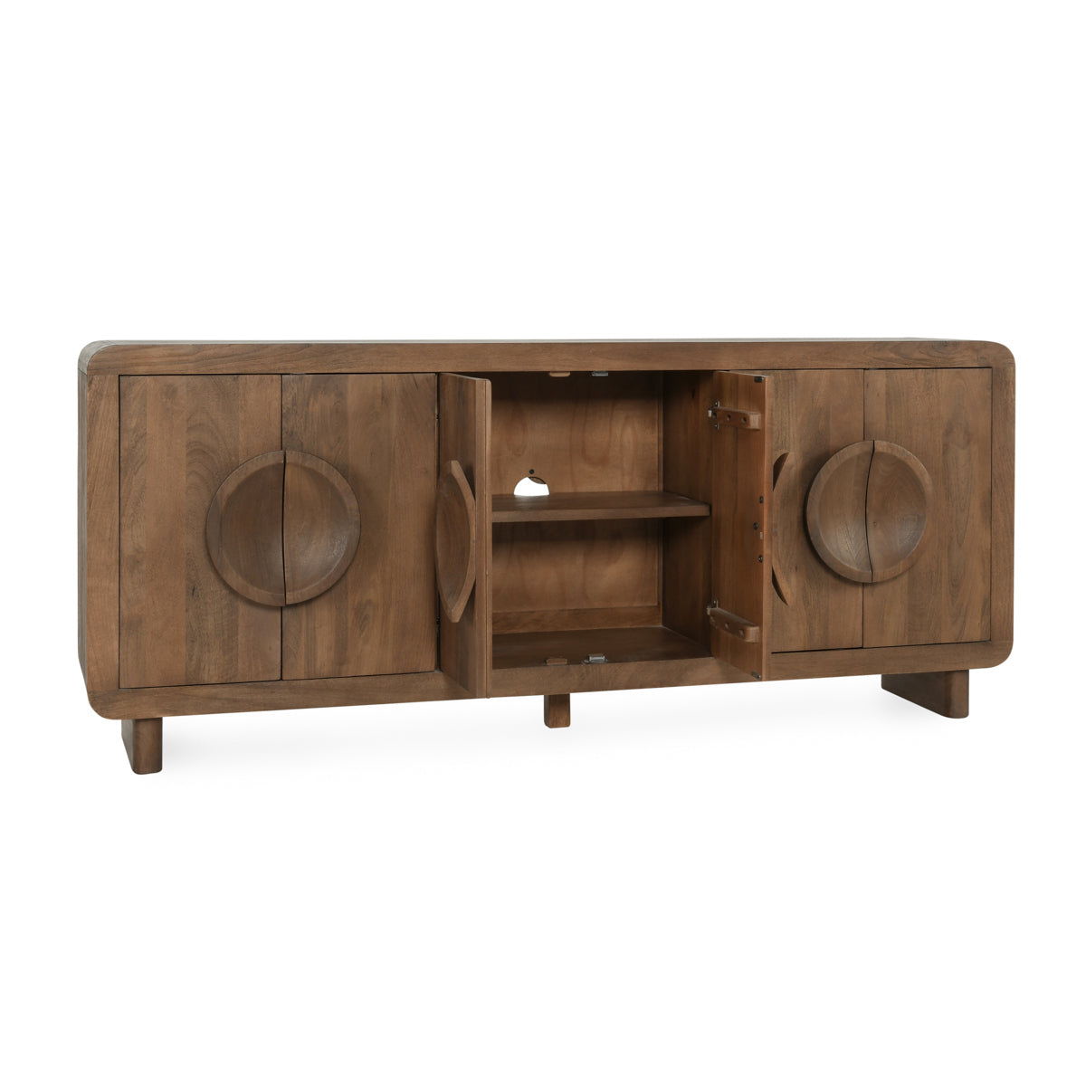 Vally - Wood 6 Door Buffet - Artisan Brown - R&R Furniture Gallery (Fountain Valley, CA)
