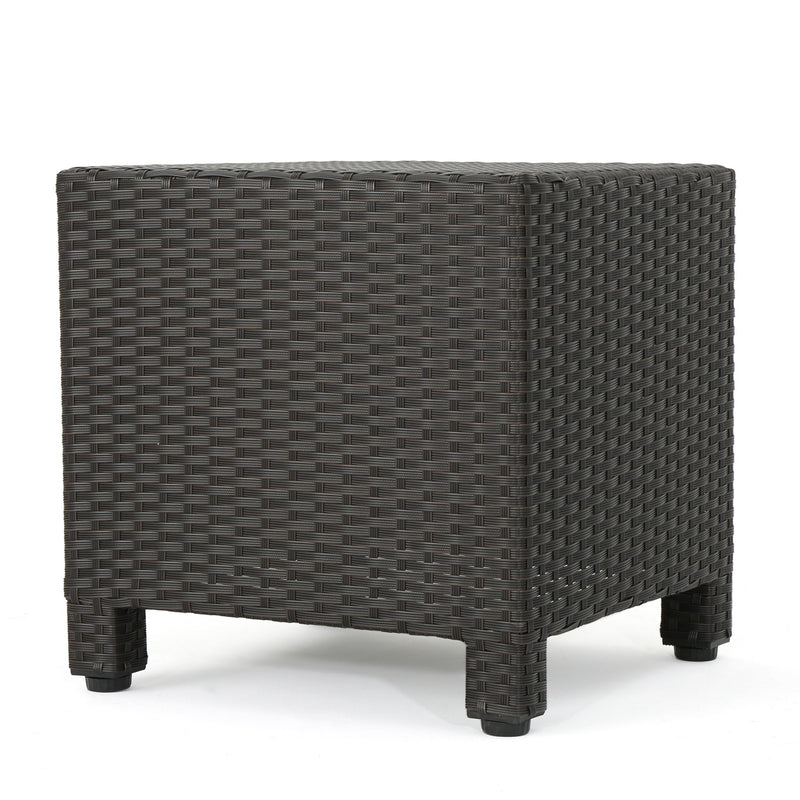 Noble House minimalist accent side table with a sleek, modern design, featuring a smooth surface and clean lines.
