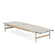 Hargrove - Outdoor Patio Aluminun Chaise Lounge, Outdoor Mesh Seat - Natural / Silver - R&R Furniture Gallery (Fountain Valley, CA)