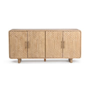 Classic Home Holmes 4 Door Buffet showing wooden finish, sleek design, and multiple storage compartments.