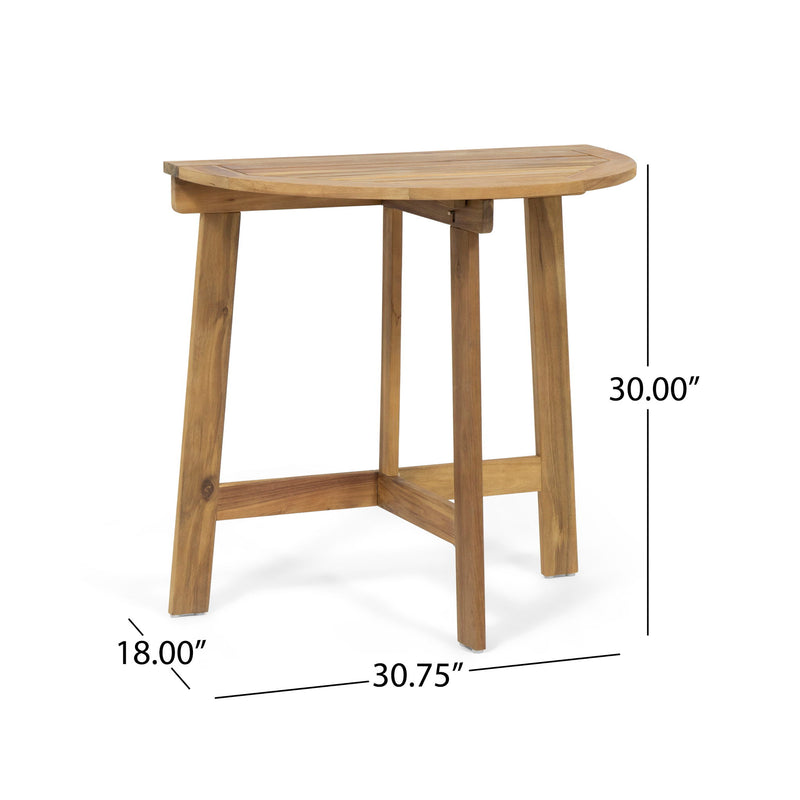 Outdoor 3 Piece Half Round Folding Bistro Set - R&R Furniture Gallery (Fountain Valley, CA)
