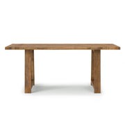 Simpli-Home Whitley dining table with wooden surface and sturdy legs, ideal for modern dining rooms.