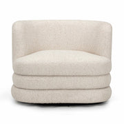 Astor - Heavy Boucle Swivel Hotel Lounge Chair - Cream - R&R Furniture Gallery (Fountain Valley, CA)