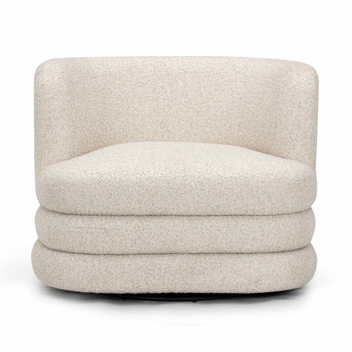 Astor - Heavy Boucle Swivel Hotel Lounge Chair - Cream - R&R Furniture Gallery (Fountain Valley, CA)