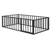 Metal Floor Bed Frame With Fence And Door - R&R Furniture Gallery (Fountain Valley, CA)