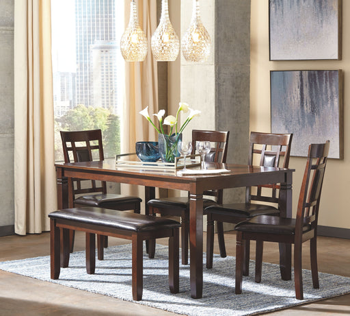 Bennox - Dining Room Table Set (Set of 6) - Brown - R&R Furniture Gallery (Fountain Valley, CA)