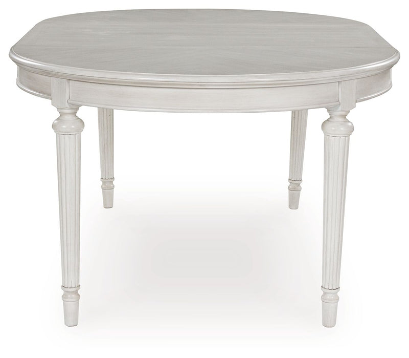 Montelaine - Oval Dining Room Extension Table - Antique White - R&R Furniture Gallery (Fountain Valley, CA)