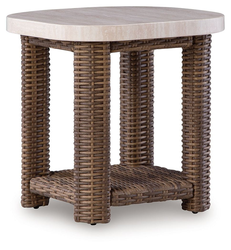 Dolan Creek - Square End Table - Beige / Brown - R&R Furniture Gallery (Fountain Valley, CA)