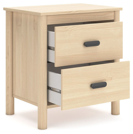 Cabinella - Two Drawer Night Stand - Tan - R&R Furniture Gallery (Fountain Valley, CA)