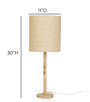Lamia - Burl and Raffia Designer Table Lamp - Natural - R&R Furniture Gallery (Fountain Valley, CA)