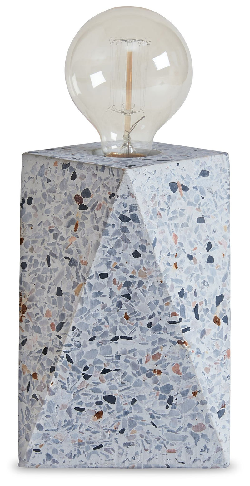 Maywick - Concrete Table Lamp  - White - R&R Furniture Gallery (Fountain Valley, CA)