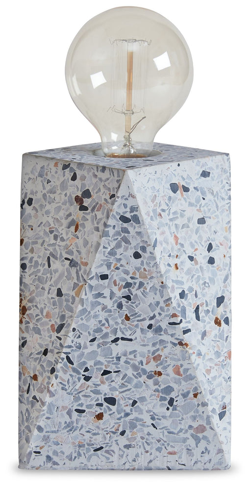 Maywick - Concrete Table Lamp  - White - R&R Furniture Gallery (Fountain Valley, CA)