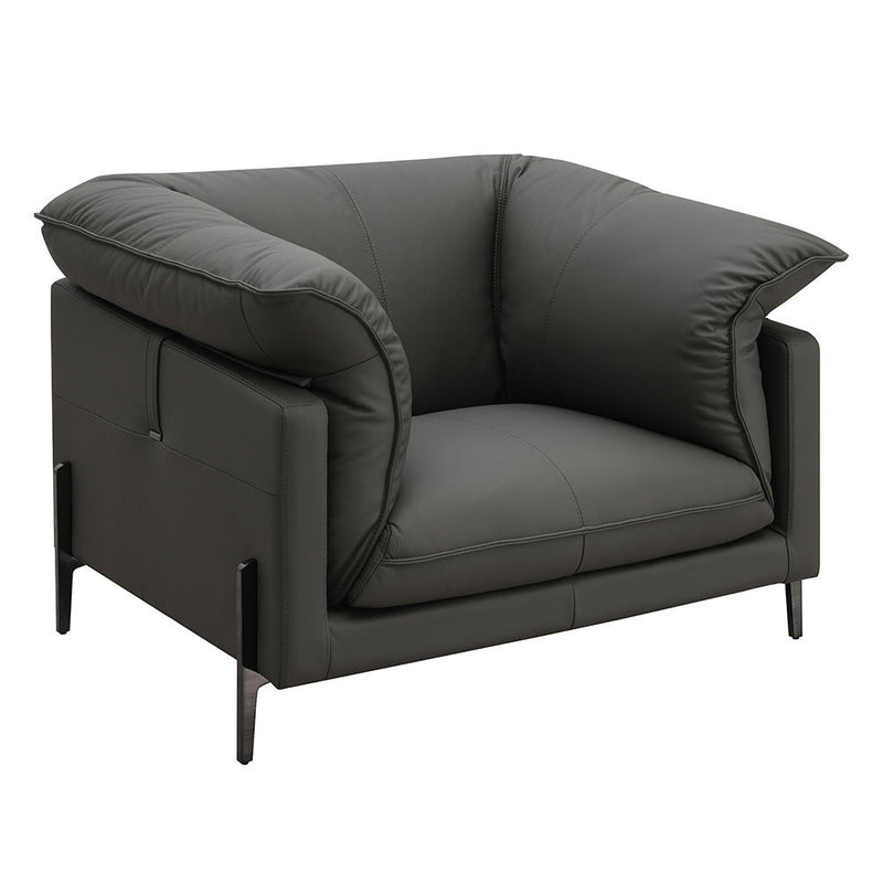 Tadi - Chair - Black Top Grain Leather - R&R Furniture Gallery (Fountain Valley, CA)