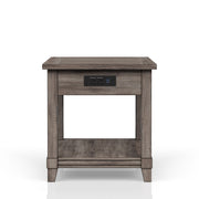 End Table With Storage Drawer Usn - Gray - R&R Furniture Gallery (Fountain Valley, CA)
